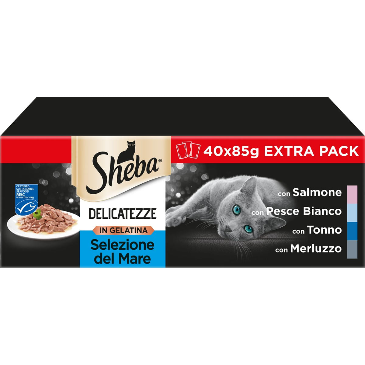 Sheba Umido Gatto Delicatezze Salsa Mare 40X85G Sheba Umido Gatto Delicatezze Salsa Mare 40X85G